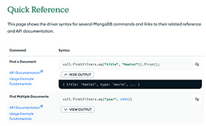 MongoDB Java Quick Reference Documentation Thumbnail